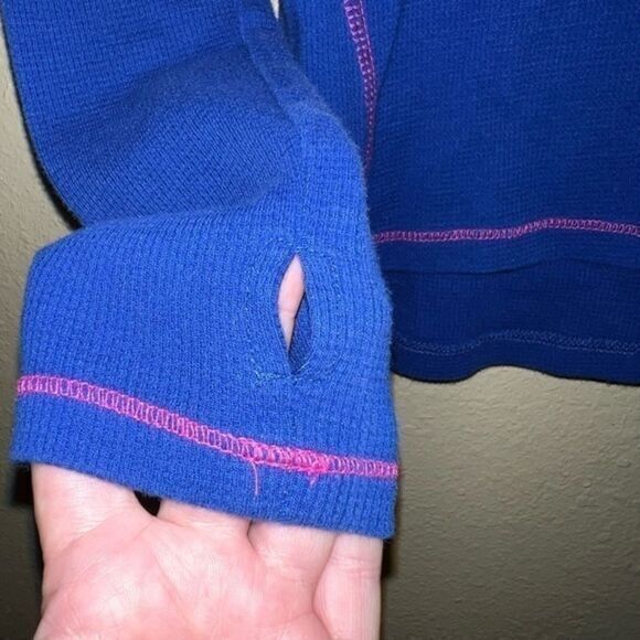 Nike Thermal Girls Large Blue Pink‎ Hooded Pullover Nike SB Skateboarding Thumb - Picture 4 of 4